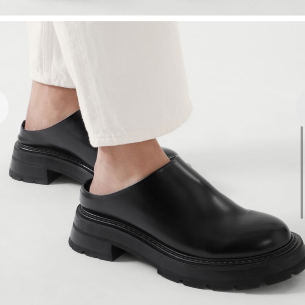 COS CHUNKY LEATHER MULE